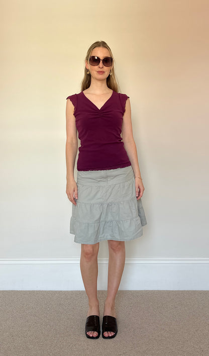 Vintage Purple Mesh Top