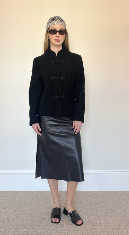 Black Frog Clasp Jacket