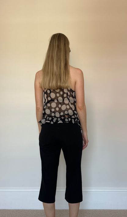 sheer polka dot halter top