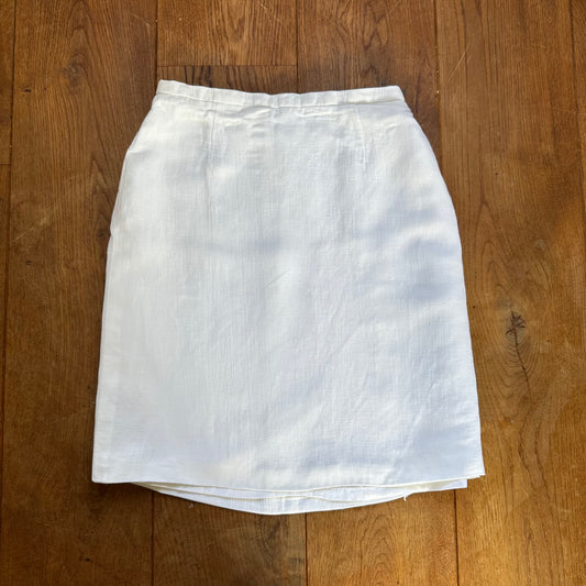 White linen skirt XS