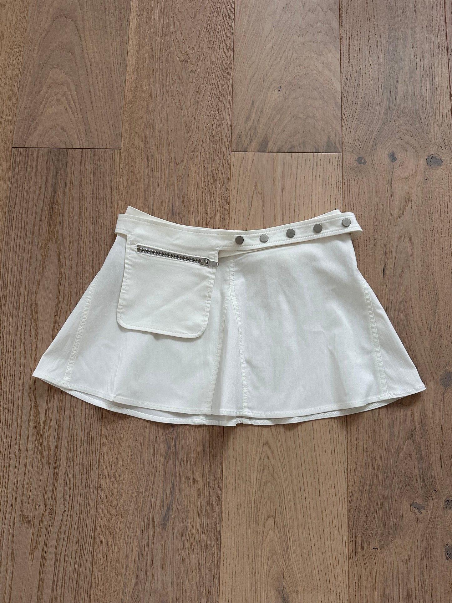 SALE mango white belted skirt