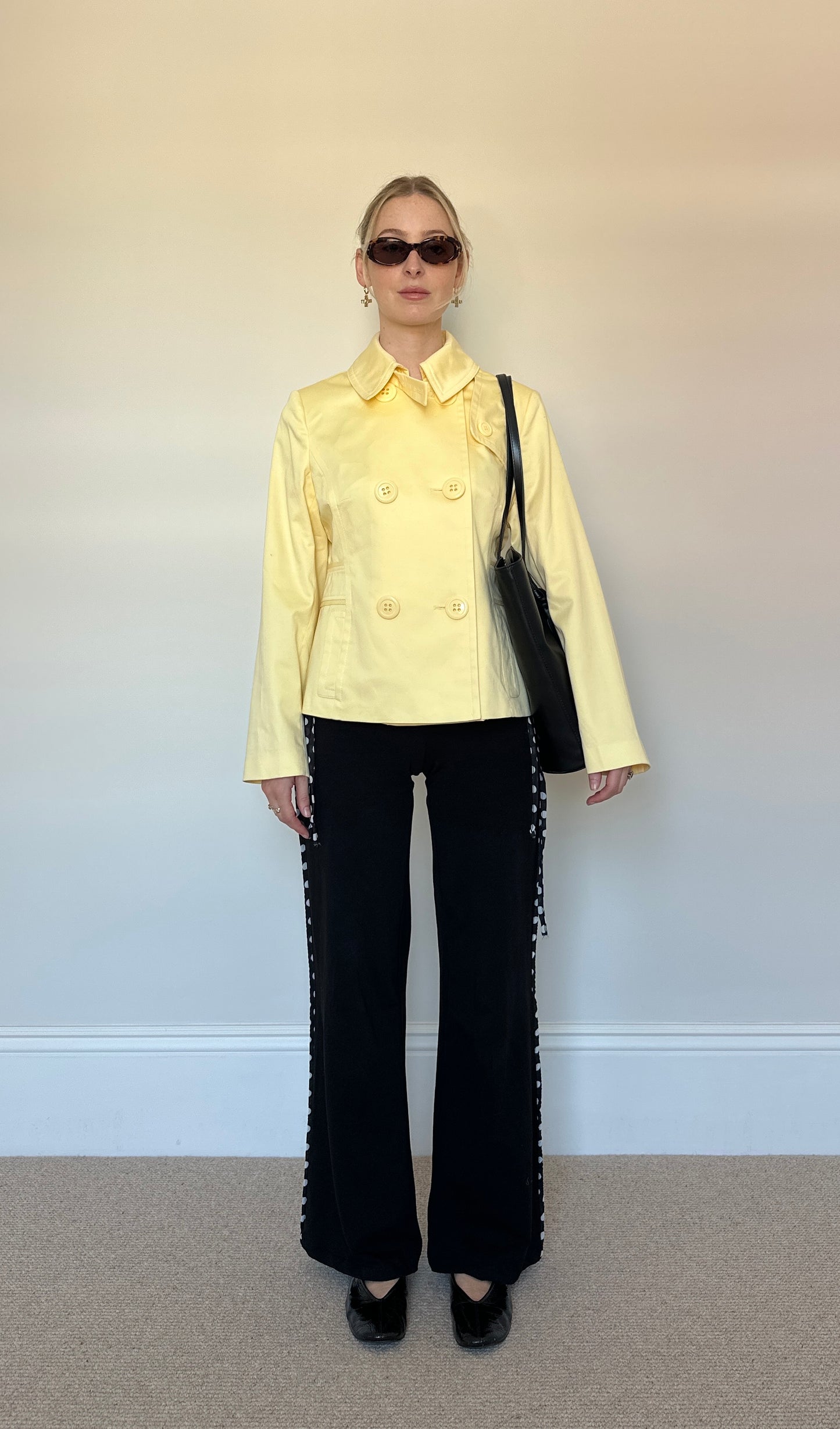 Butter Yellow Pea Coat