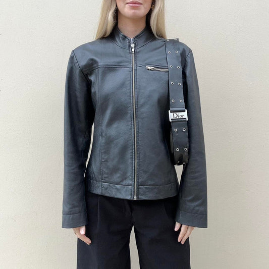 Vintage 00s black leather jacket