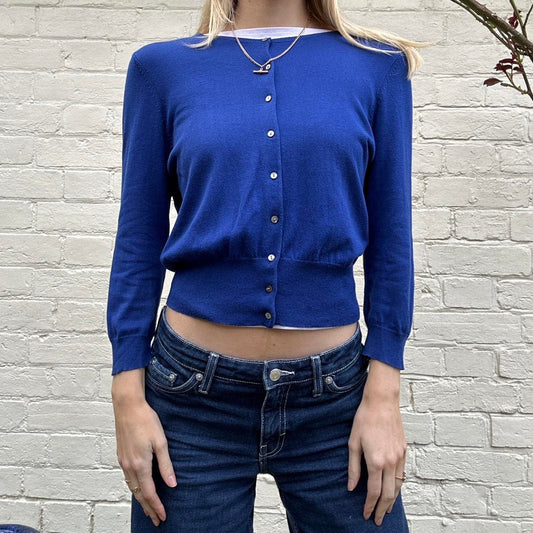 Vintage cobalt blue cardigan