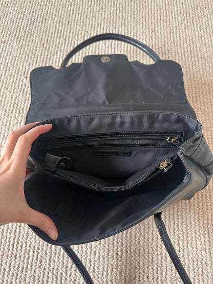 Vintage leather brogue bag