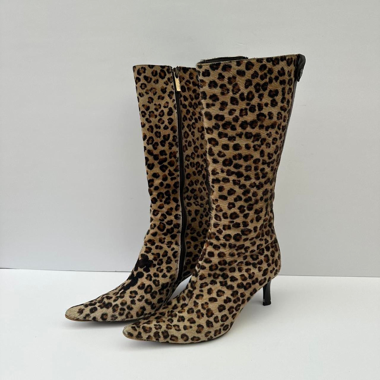 Vintage Karen Millen leopard boots