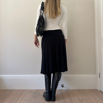 Vintage stripe midi skirt