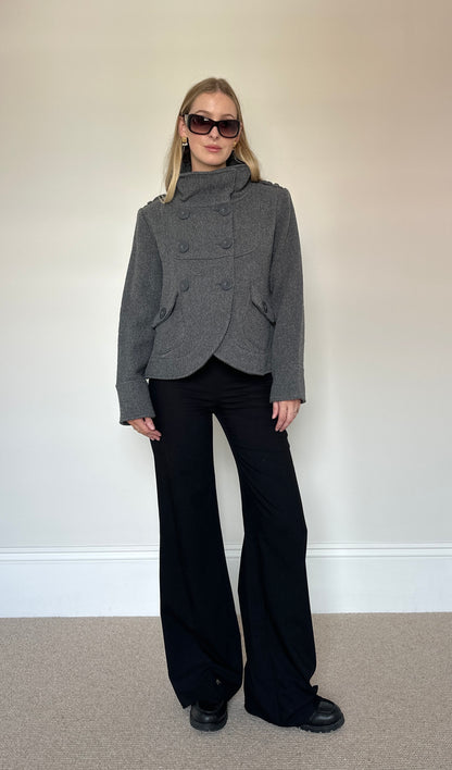 Vintage charcoal pea coat