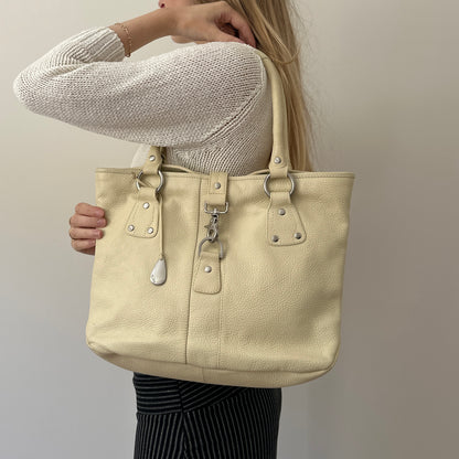 Vintage butter yellow leather bag