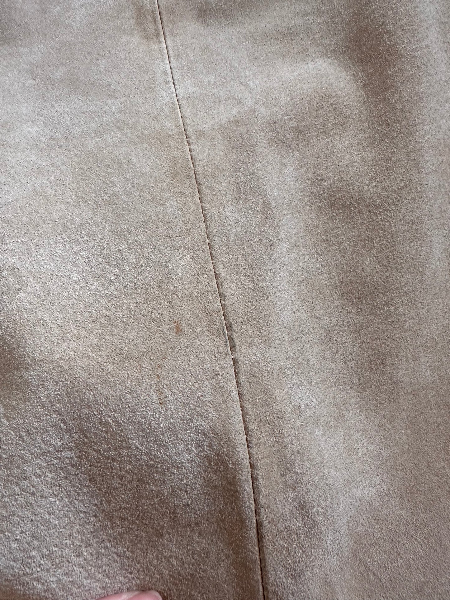 Vintage camel real suede skirt