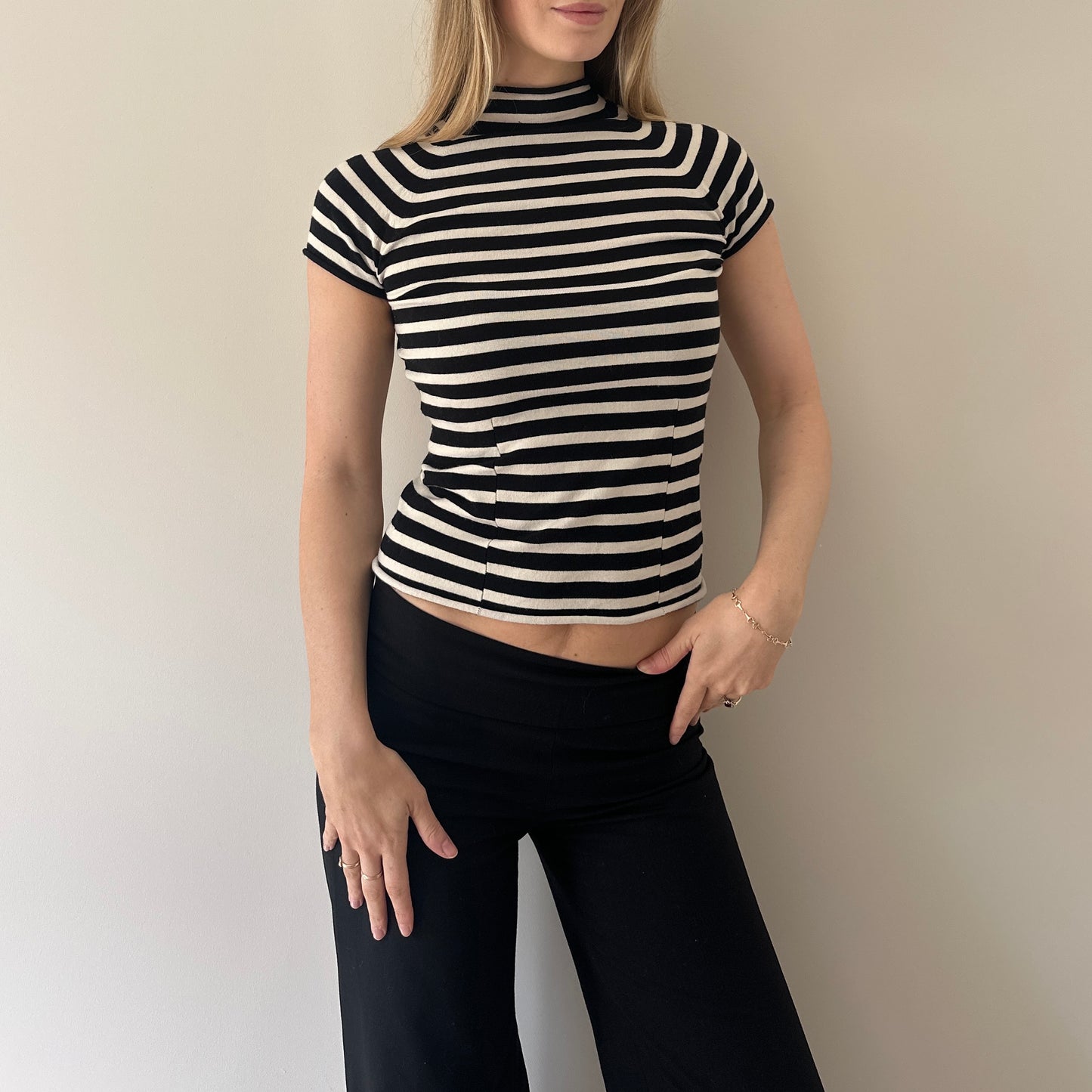 Vintage stripe knit top
