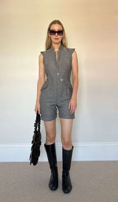 Vintage charcoal playsuit