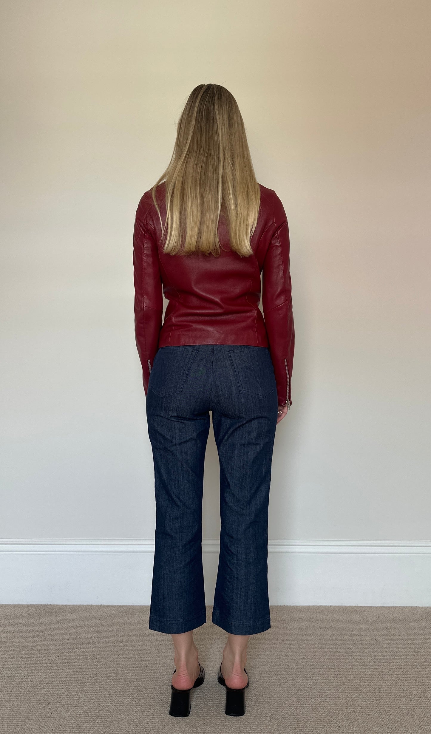 Vintage red leather jacket
