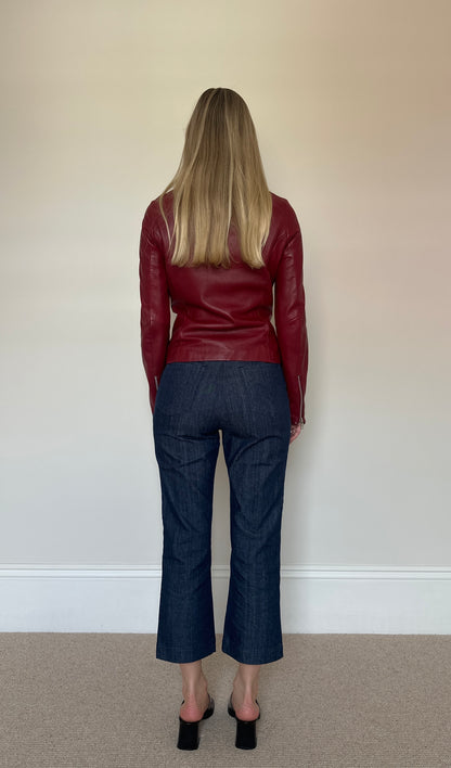 Vintage red leather jacket