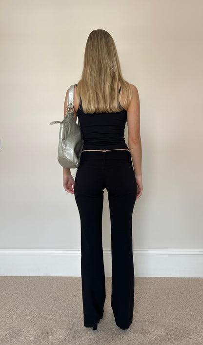 Vintage 00s Silver Belt Trousers