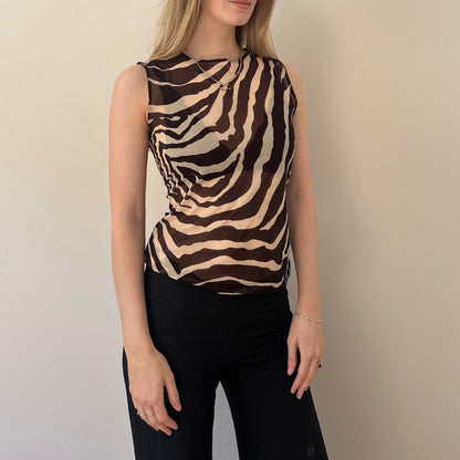 Dolce & Gabbana zebra mesh top