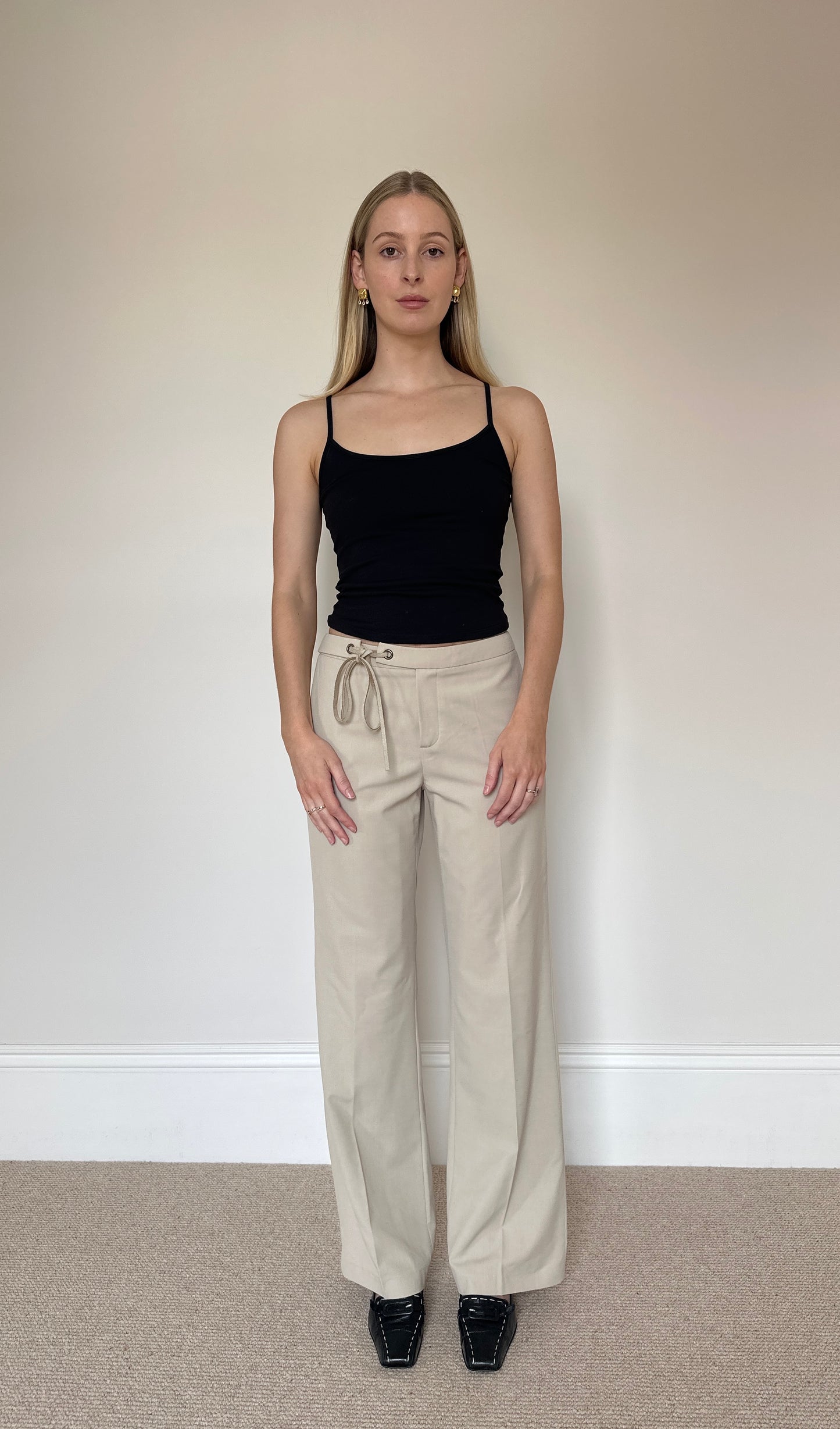 Vintage side tie trousers