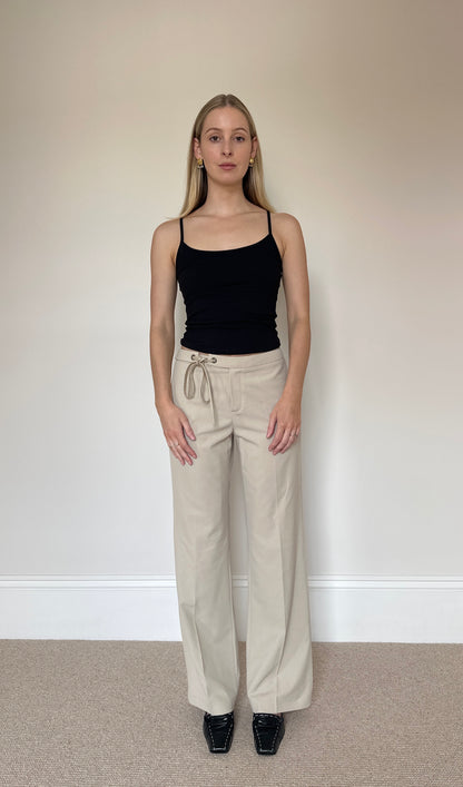 Vintage side tie trousers