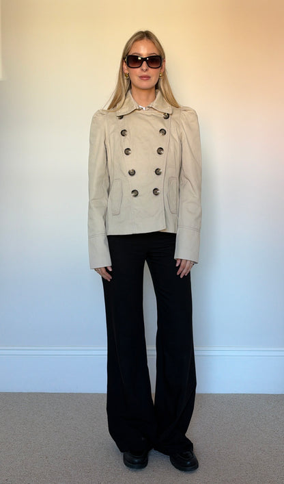 Vintage cream double breasted jacket