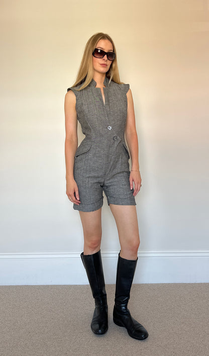 Vintage charcoal playsuit