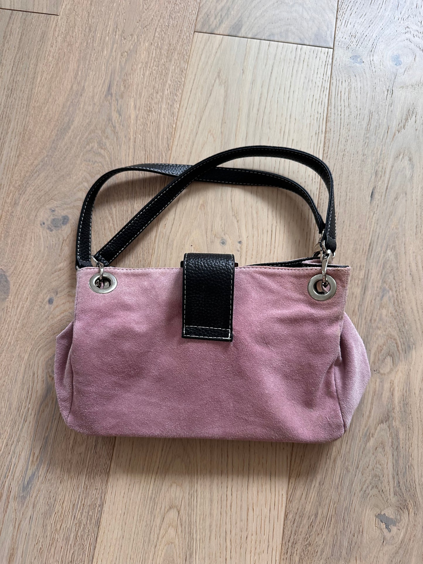 SALE vintage pink suede bag