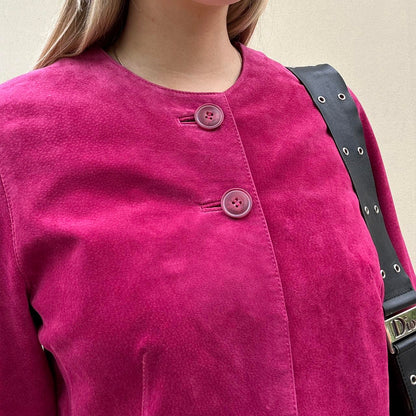 Vintage raspberry suede jacket