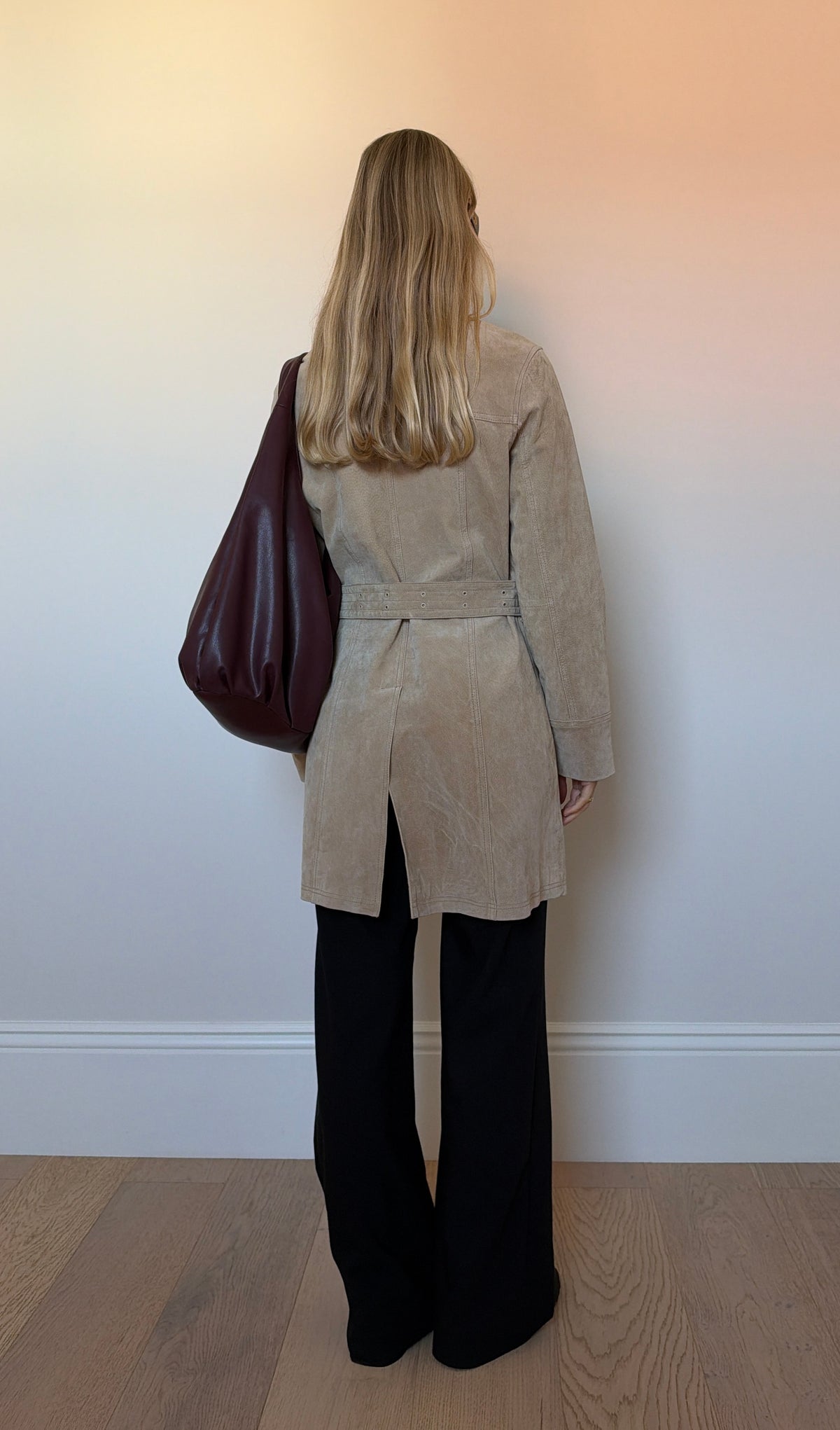 Vintage suede double breasted jacket
