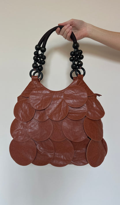 Vintage brown disc bag