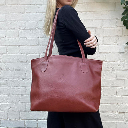 Vintage leather rust red bag