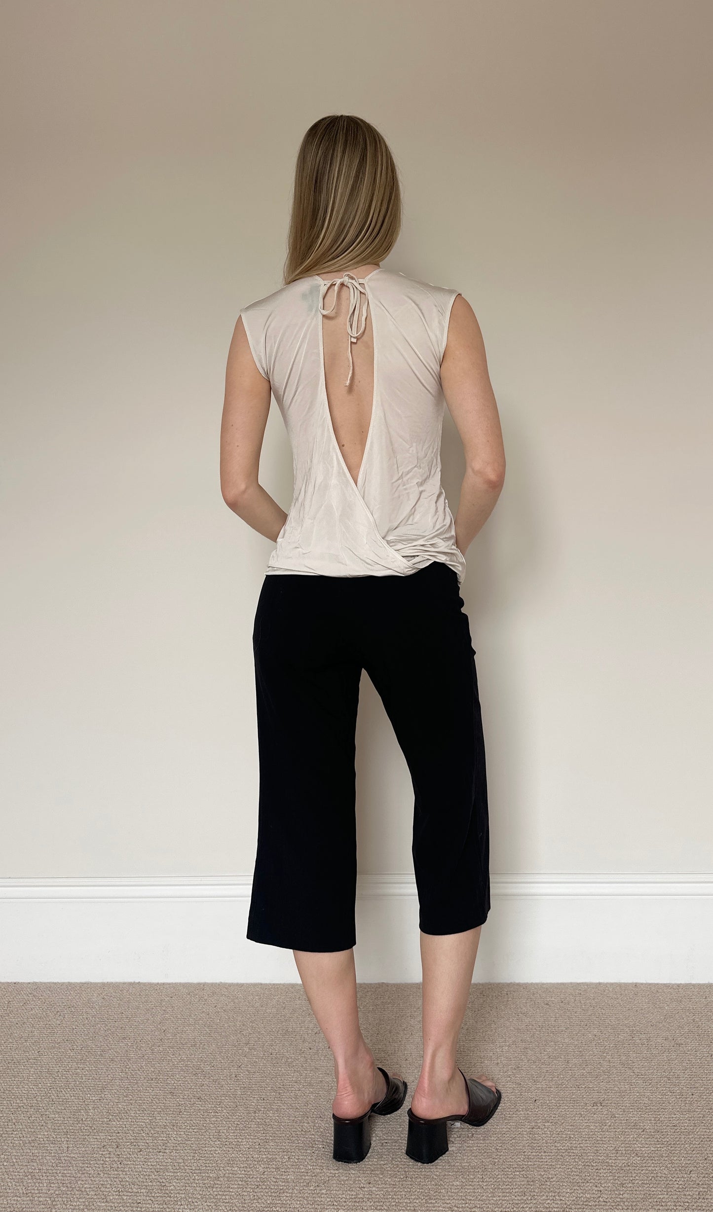 Vintage slinky backless top