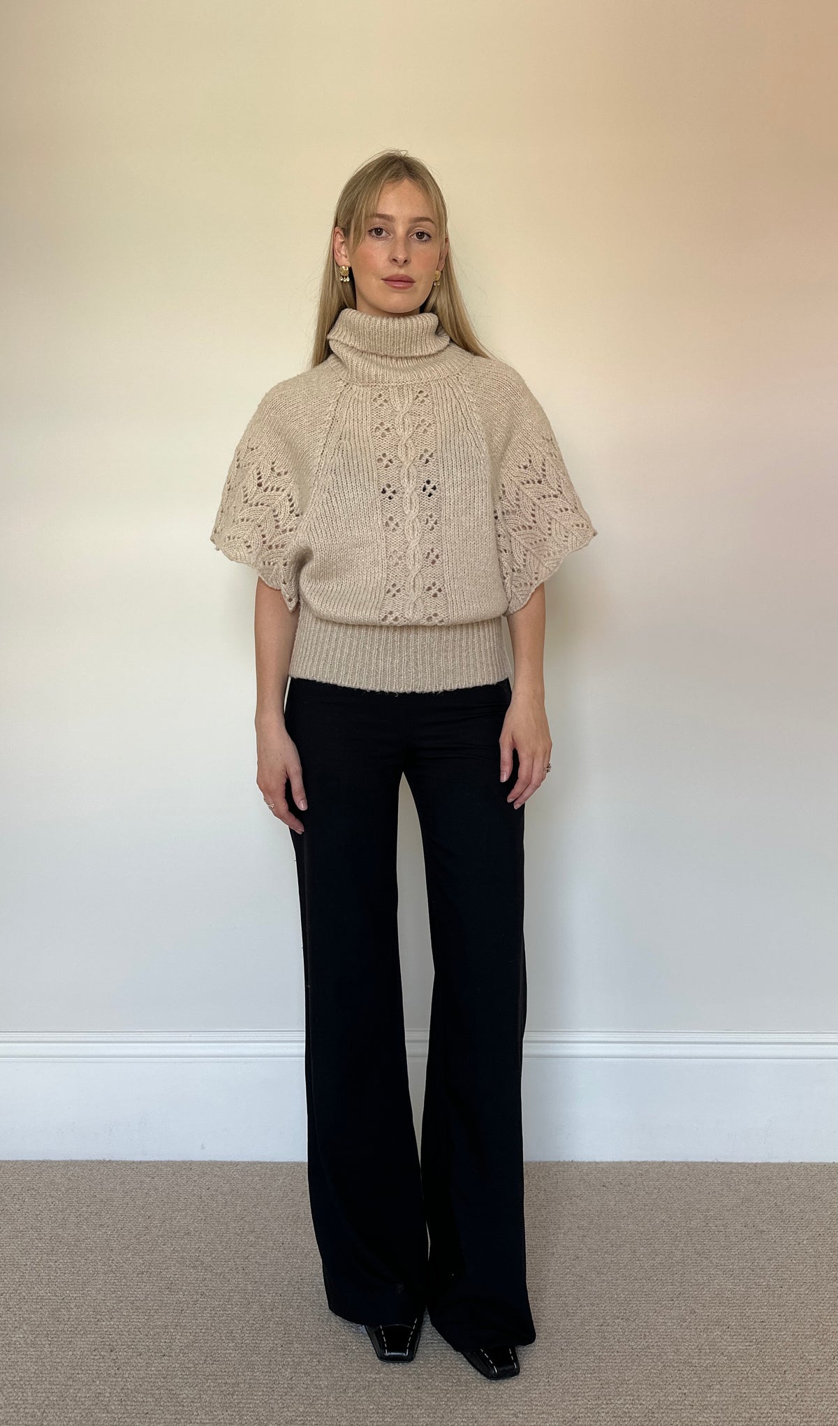Vintage knit poncho jumper