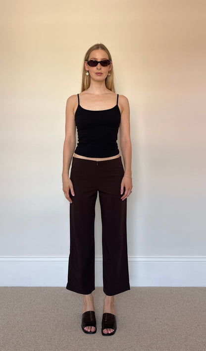 Brown capri trousers
