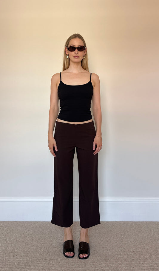 Brown capri trousers