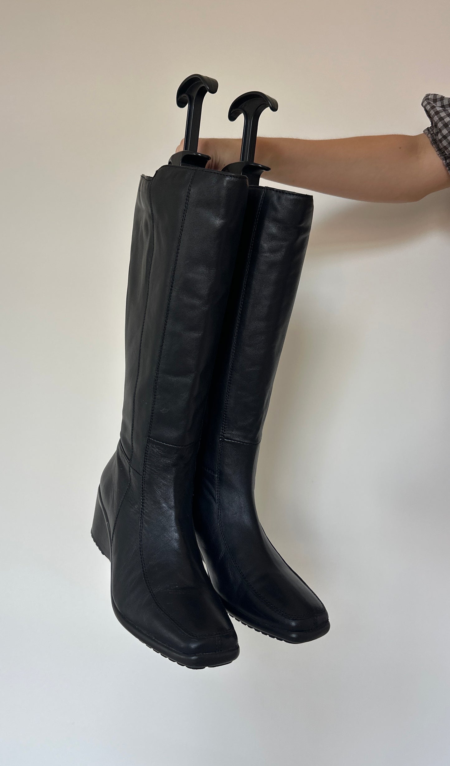 Faux leather boots