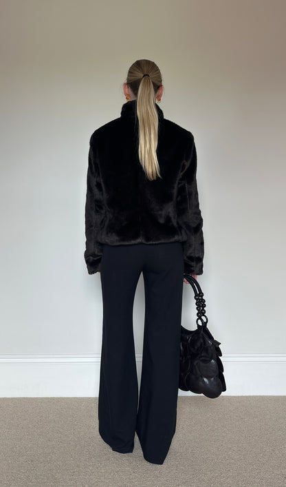 Vintage brown faux fur jacket