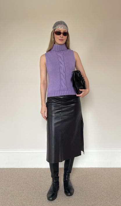 Vintage purple roll neck jumper