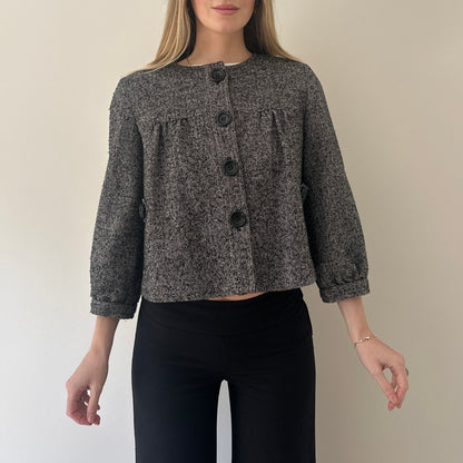 Vintage herringbone pea coat