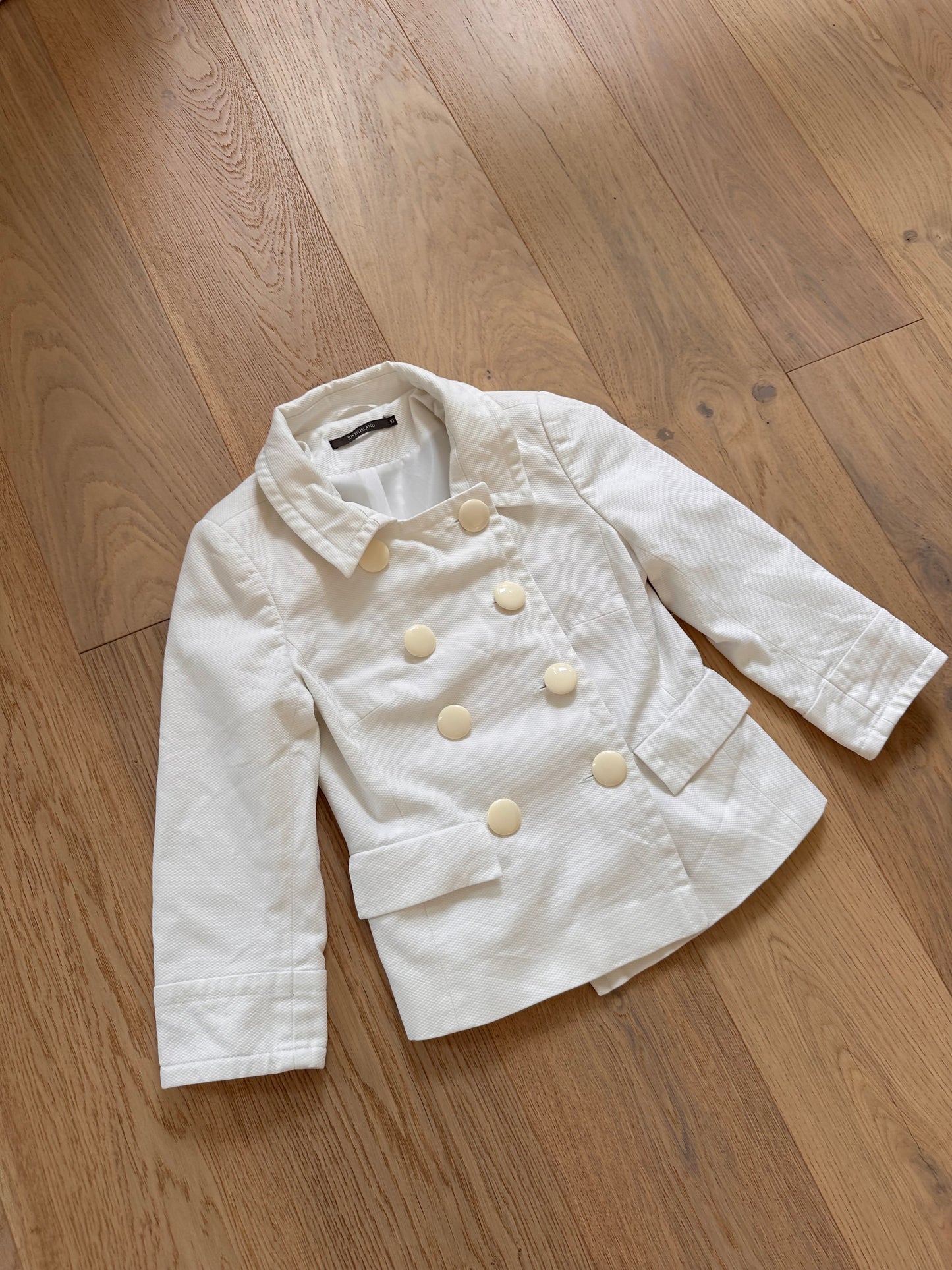 SALE vintage white pea coat