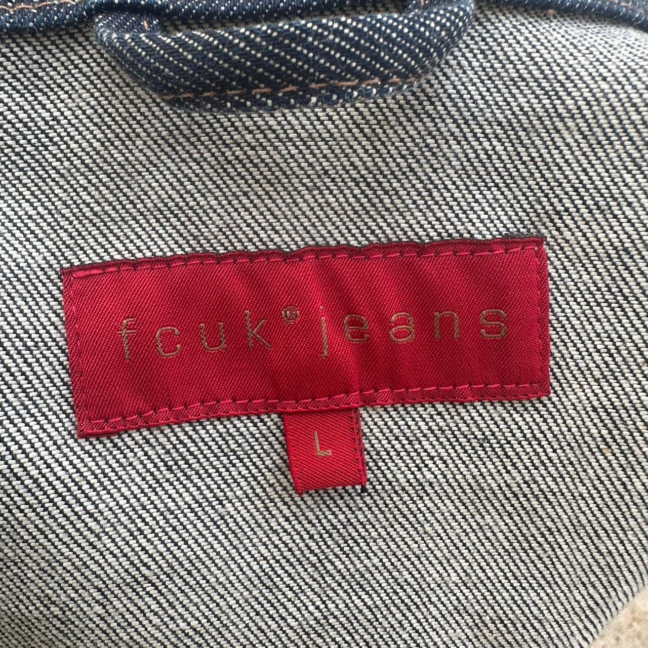 Vintage FCUK denim asymmetrical jacket