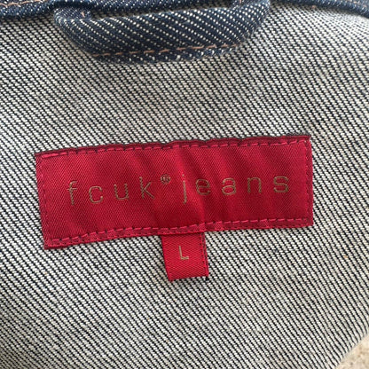 Vintage FCUK denim asymmetrical jacket