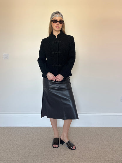 Black Frog Clasp Jacket