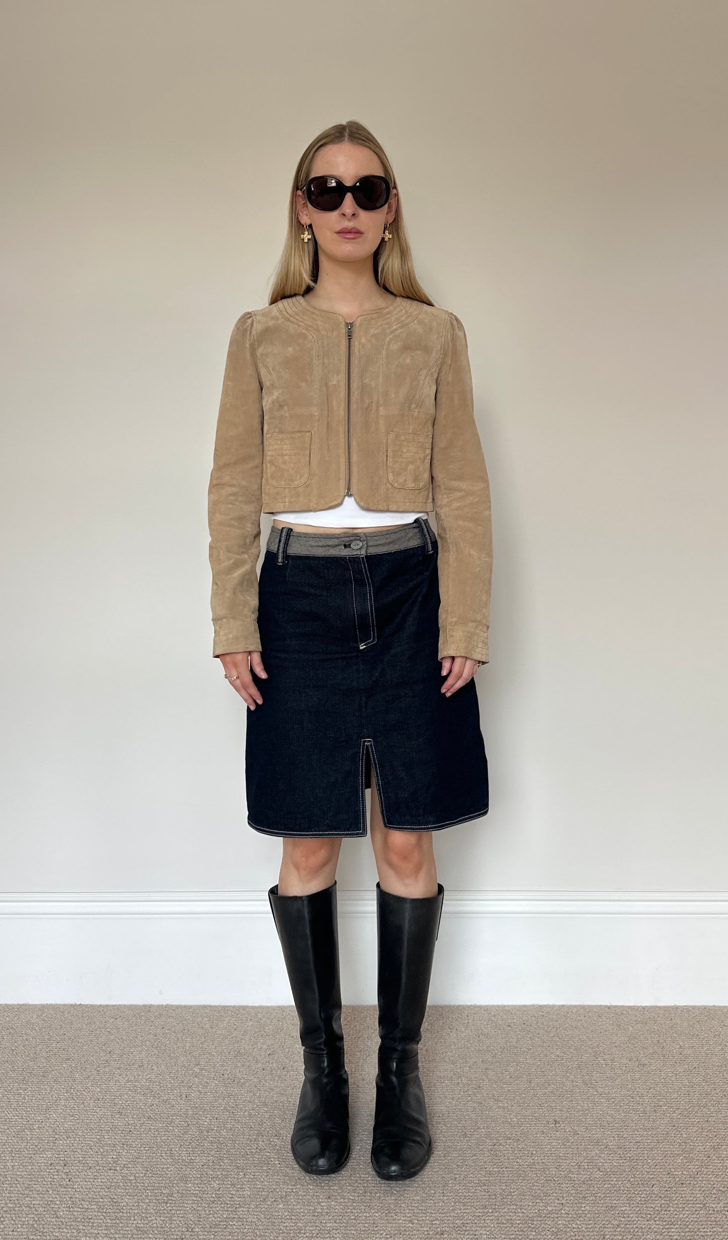 Vintage camel suede jacket