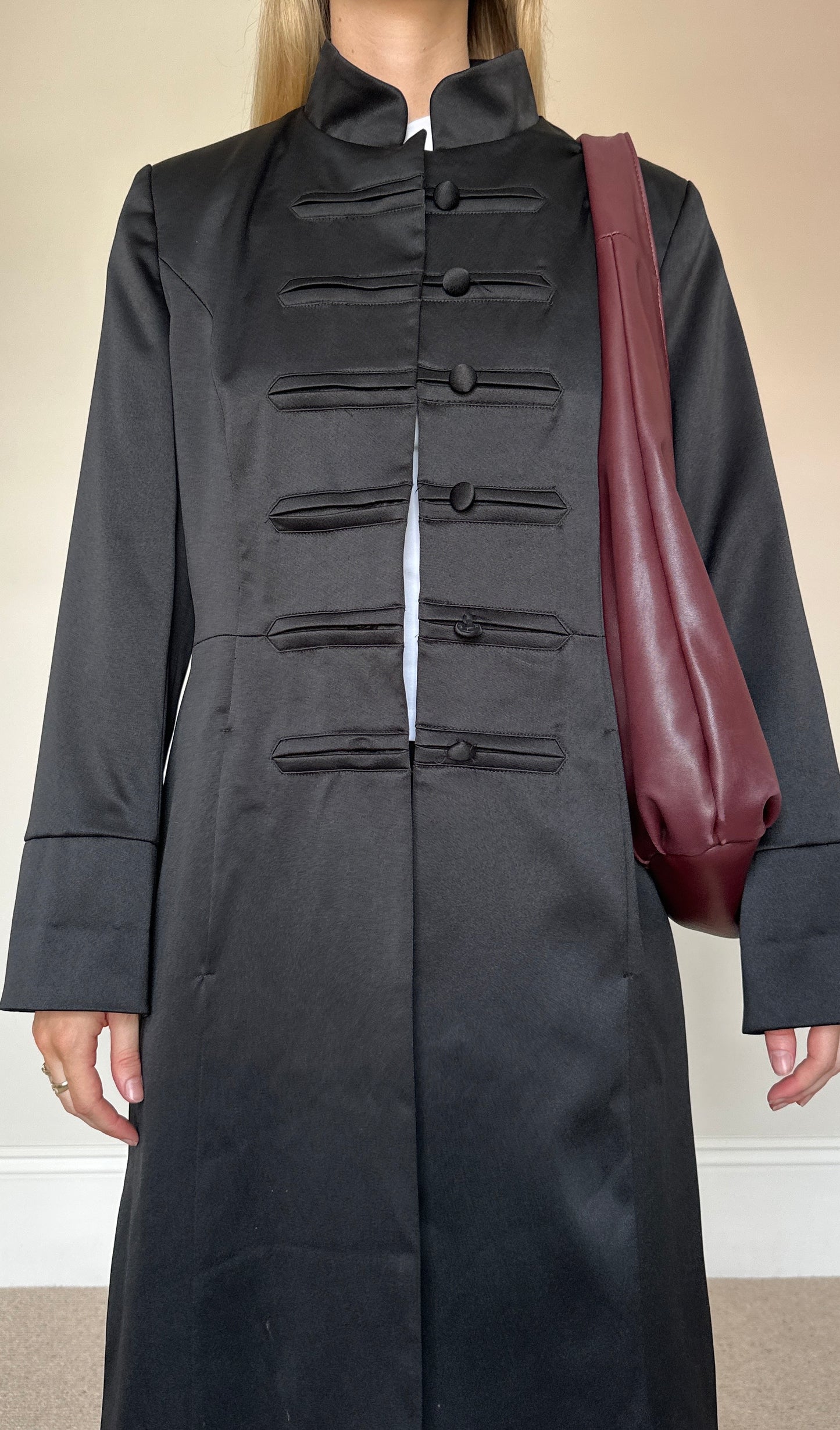 Vintage satin frog clasp jacket