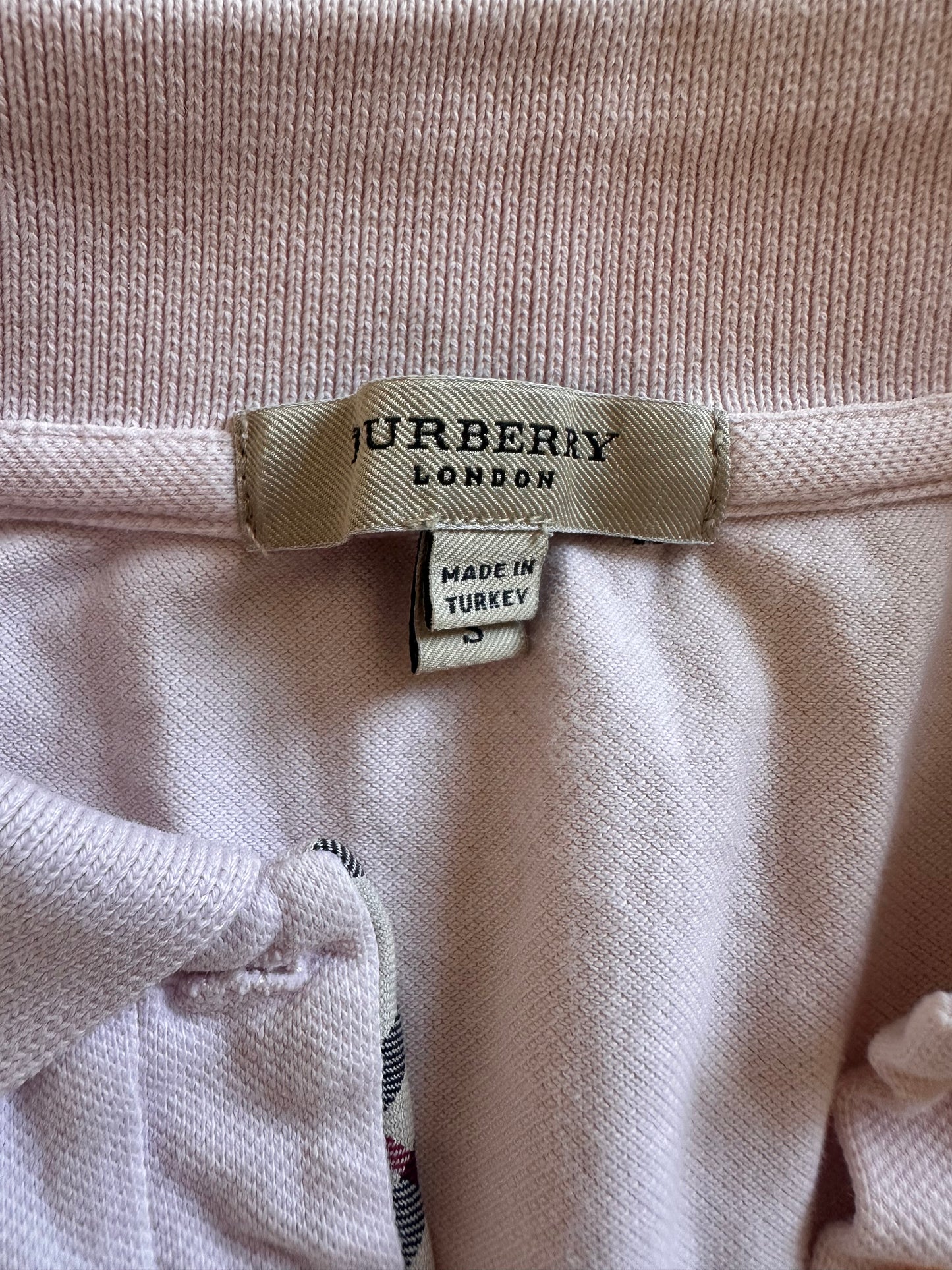 Vintage Burberry puff sleeve polo top