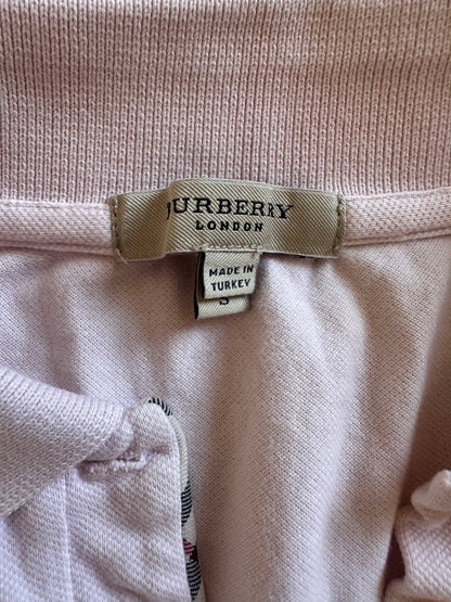 Vintage Burberry puff sleeve polo top