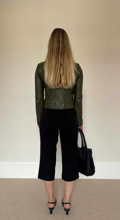 Vintage green leather jacket
