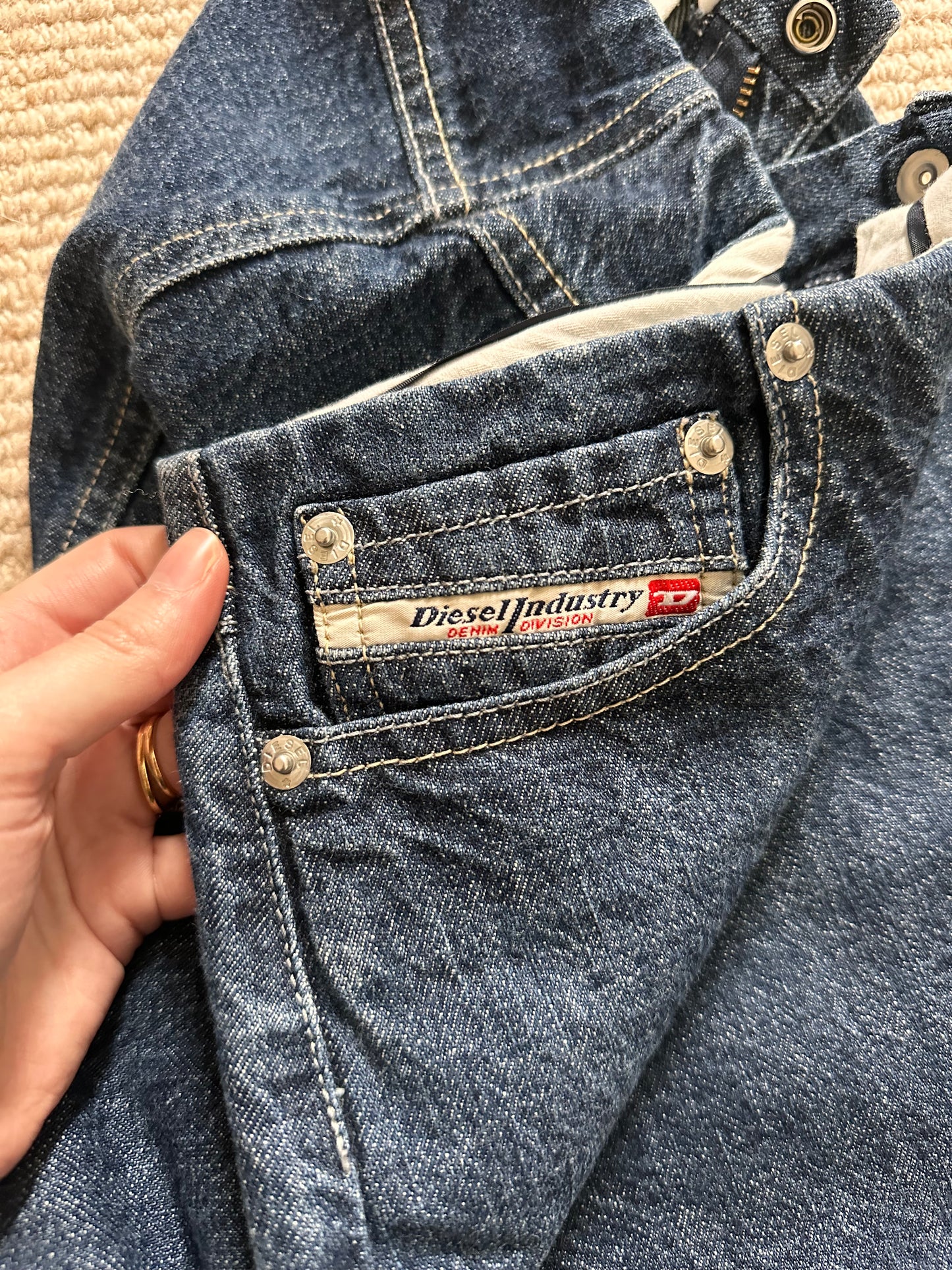 Vintage 90s Diesel Denim Midi Skirt