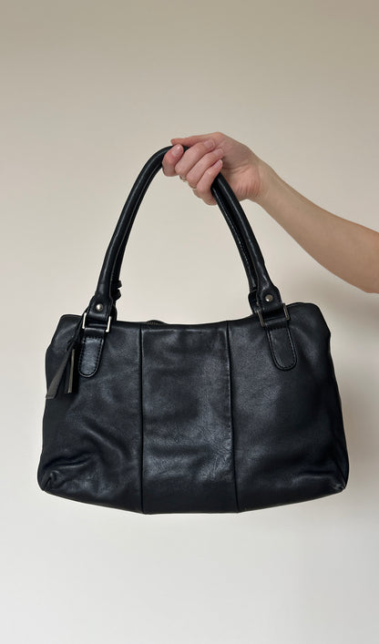 Vintage black leather bag