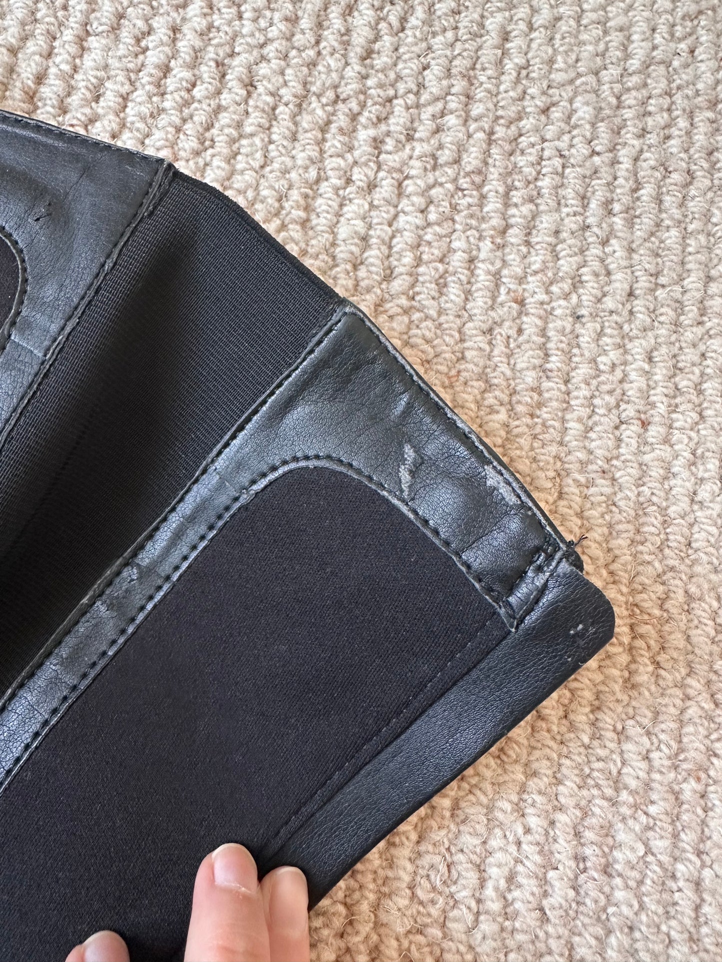 Vintage buckle leather boots