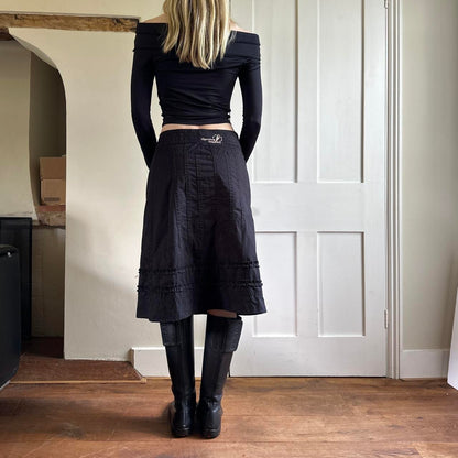 Vintage Y2k black midi skirt